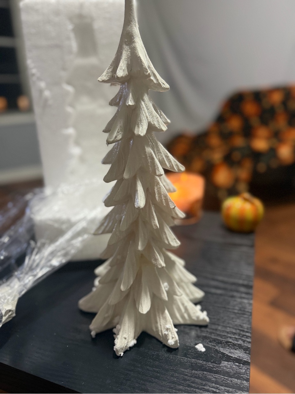 White Decorative Holiday Tree Figurine - Home Holiday